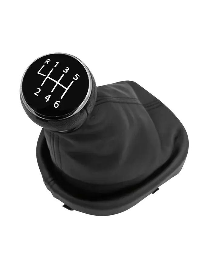 Leather ABS Plastic Gear Shift Knob Cover For VW Caddy 2 Touran 2004 2009 6 Speed - Image 2